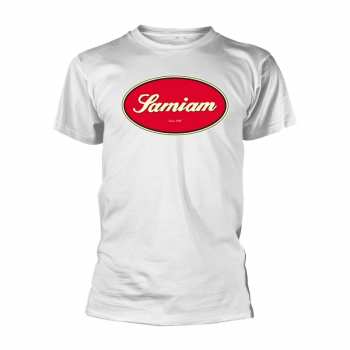 Merch Samiam: T-shirt Oval Logo Samiam - White (organic Ts)