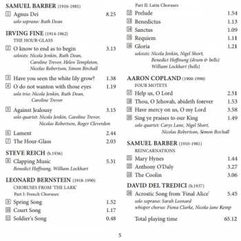 CD Leonard Bernstein: Barber Agnus Dei - An American Collection