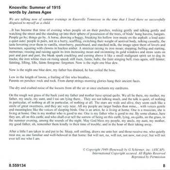 CD Samuel Barber: Knoxville: Summer Of 1915 • Essays For Orchestra Nos. 2 And 3