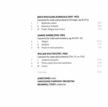 CD Sir William Walton: Violin Concertos