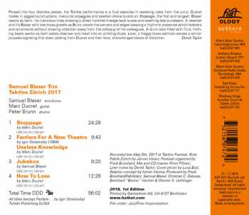 CD Marc Ducret: Taktlos Zürich 2017