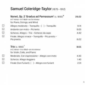 CD Samuel Coleridge-Taylor: Nonet / Piano Trio / Piano Quintet