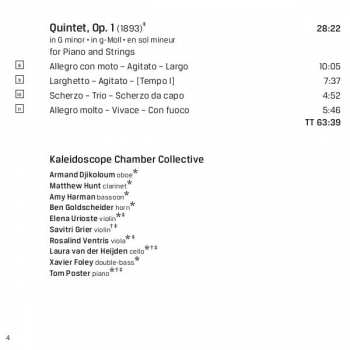 CD Samuel Coleridge-Taylor: Nonet / Piano Trio / Piano Quintet