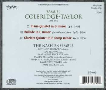 CD Samuel Coleridge-Taylor: Piano Quintet / Clarinet Quintet