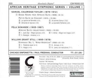 CD Samuel Coleridge-Taylor: African Heritage Symphonic Series • Vol I