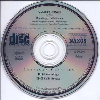 CD Samuel Jones: Roundings • Cello Sonata