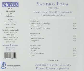 CD Sandro Fuga: Sonate Per Violoncello E Pianoforte