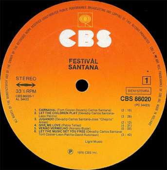 LP Santana: Festivál