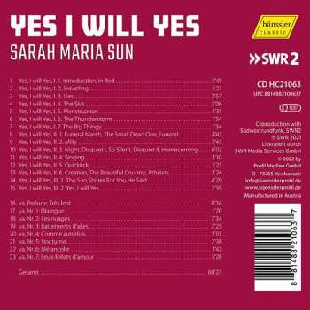 CD Sarah Maria Sun: Yes I Will Yes