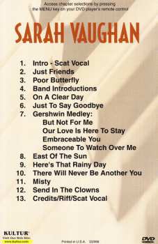 DVD Sarah Vaughan: Great Women Singers Of The 20th Century