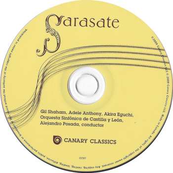 CD Pablo De Sarasate: Virtuoso Violin Works (¡Sarasateada! Valladolid 2008)