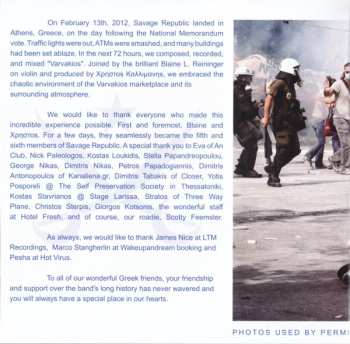 CD Savage Republic: Varvakios