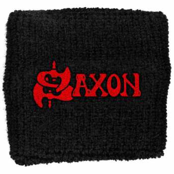 Merch Saxon: Sweatband Red Logo Saxon 