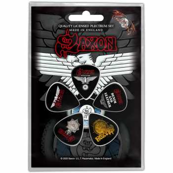 Merch Saxon: Set of Picks Wheels Of Steel