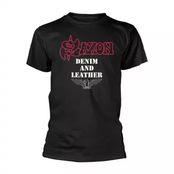 T-shirt Denim And Leather