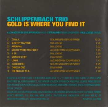 CD Alexander von Schlippenbach Trio: Gold Is Where You Find It