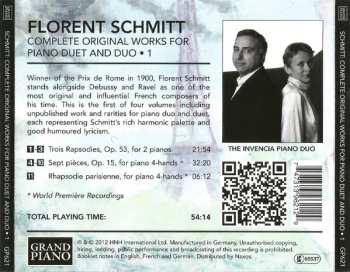 CD Florent Schmitt: Complete Original Works for Piano Duet and Duo - 1