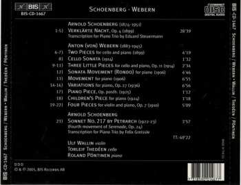 CD Arnold Schoenberg: Schoenberg / Webern