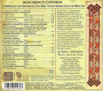 CD Schola Antiqua: Musicorum Et Cantorum - La enseñanza del Canto Gregoriano en la Edad Media