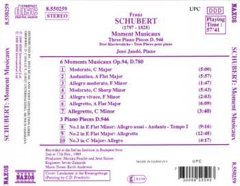 CD Franz Schubert: Moments Musicaux, Three Piano Pieces D. 946