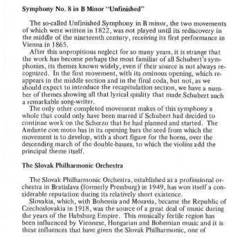 CD Franz Schubert: Symphonies No. 5 In B-Flat . No. 8 "Unfinished"