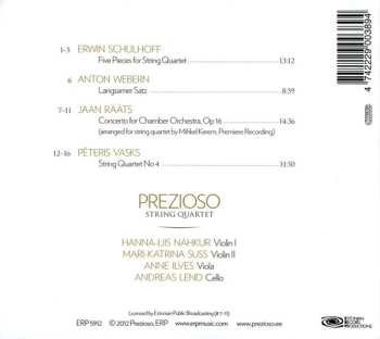 CD Pēteris Vasks: Prezioso String Quartet
