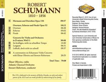 CD Robert Schumann: Hermann And Dorothea Overture / Overture, Scherzo And Finale / Violin Concerto