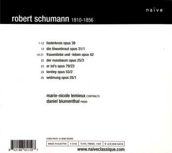 CD Robert Schumann: Frauenliebe Und -Leben