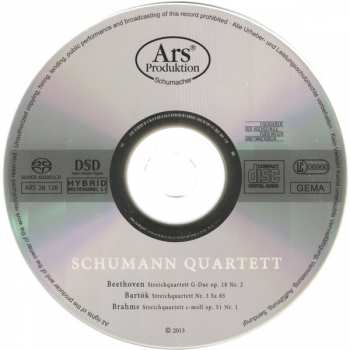 SACD Schumann Quartett: Beethoven Bartók Brahms