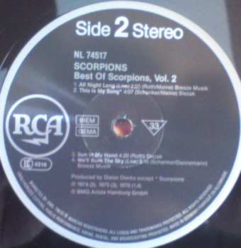LP Scorpions: Best Of Vol. 2
