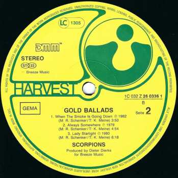 LP Scorpions: Gold Ballads