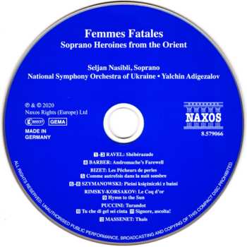 CD National Symphony Orchestra Of Ukraine: Femmes Fatales - Soprano Heroines From The Orient