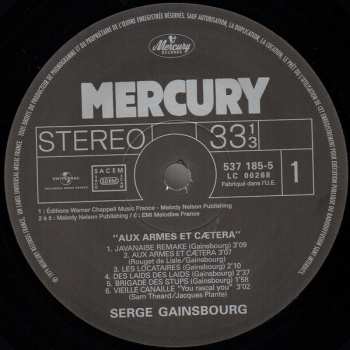 LP Serge Gainsbourg: Aux Armes Et Cætera