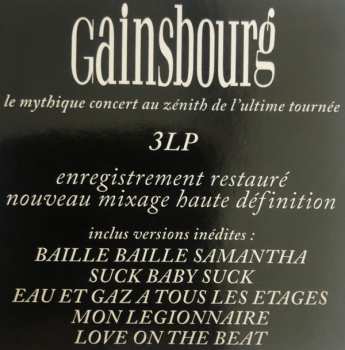 3LP Serge Gainsbourg: Le Zénith De Gainsbourg