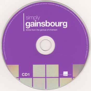 3CD/Box Set Serge Gainsbourg: Simply Gainsbourg (3 CDs From The Genius Of Chanson)
