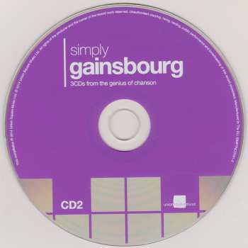 3CD/Box Set Serge Gainsbourg: Simply Gainsbourg (3 CDs From The Genius Of Chanson)