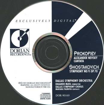 CD Sergei Prokofiev: Prokofiev · Alexander Nevsky Cantata - Shostakovic Symphony NO. 9, Op.70