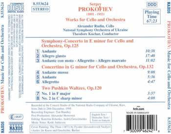 CD Sergei Prokofiev: Music For Cello And Orchestra