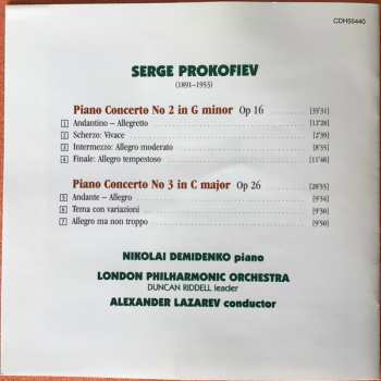CD Sergei Prokofiev: Piano Concerto No 2, Piano Concerto No 3