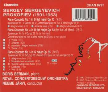 CD Sergei Prokofiev: Piano Concertos No. 1 In D Flat Op. 10; No 4 In B Flat Op. 53; No. 5 In G Op. 55