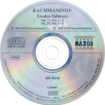 CD Sergei Vasilyevich Rachmaninoff: Etudes-Tableaux Op. 33 • Op.39