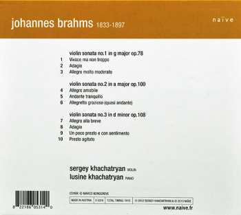 CD Johannes Brahms: Brahms Sonatas