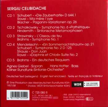 5CD Sergiu Celibidache: Sergiu Celibidache: The Cologne Broadcasts, 1957-1958