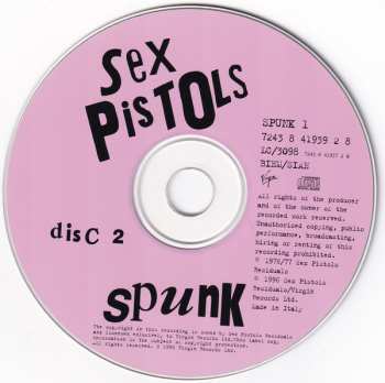 2CD Sex Pistols: Never Mind The Bollocks Here's The Sex Pistols / Spunk