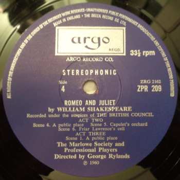 4LP/Box Set William Shakespeare: Romeo and Juliet