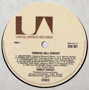 2LP Shirley Bassey: Live At Carnegie Hall