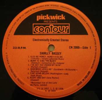 LP Shirley Bassey: Shirley Bassey