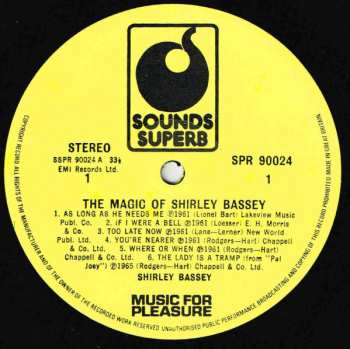 LP Shirley Bassey: The Magic Of Shirley Bassey