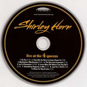 CD Shirley Horn: Live At The 4 Queens