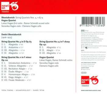 CD Dmitri Shostakovich: String Quartets Nos. 4 • 11 • 14